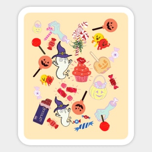 candy pattern for halloween holiday gift Sticker